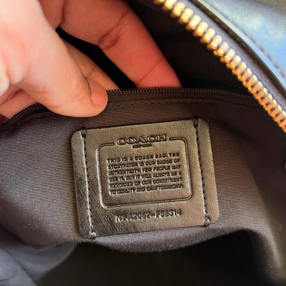 Coach Canvas Backpack With Signature C Logo Brown/Black - Picture 2 of 2